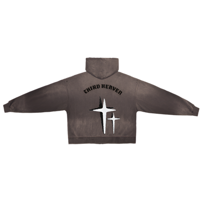 Distressed Double Zip Hoodie